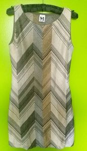 M Missoni Chevron-striped Sleeveless Sheath Dress
